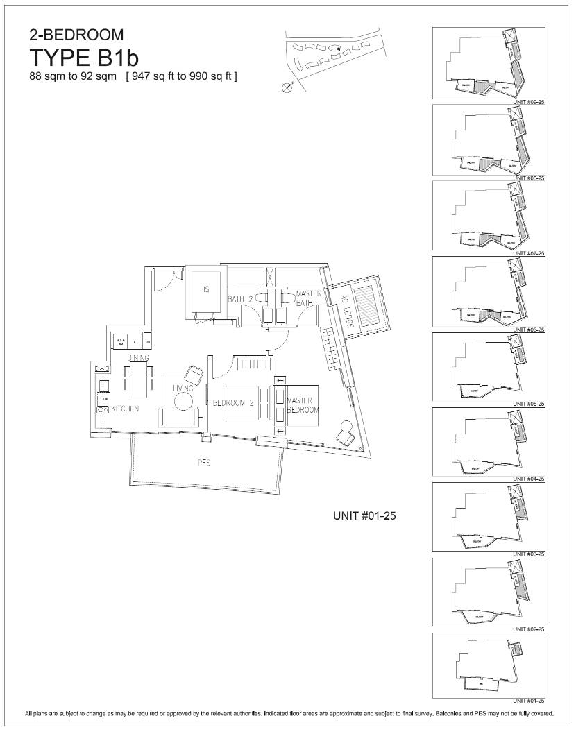 Corals at Keppel Bay 1 Bedroom Floor Plan 7