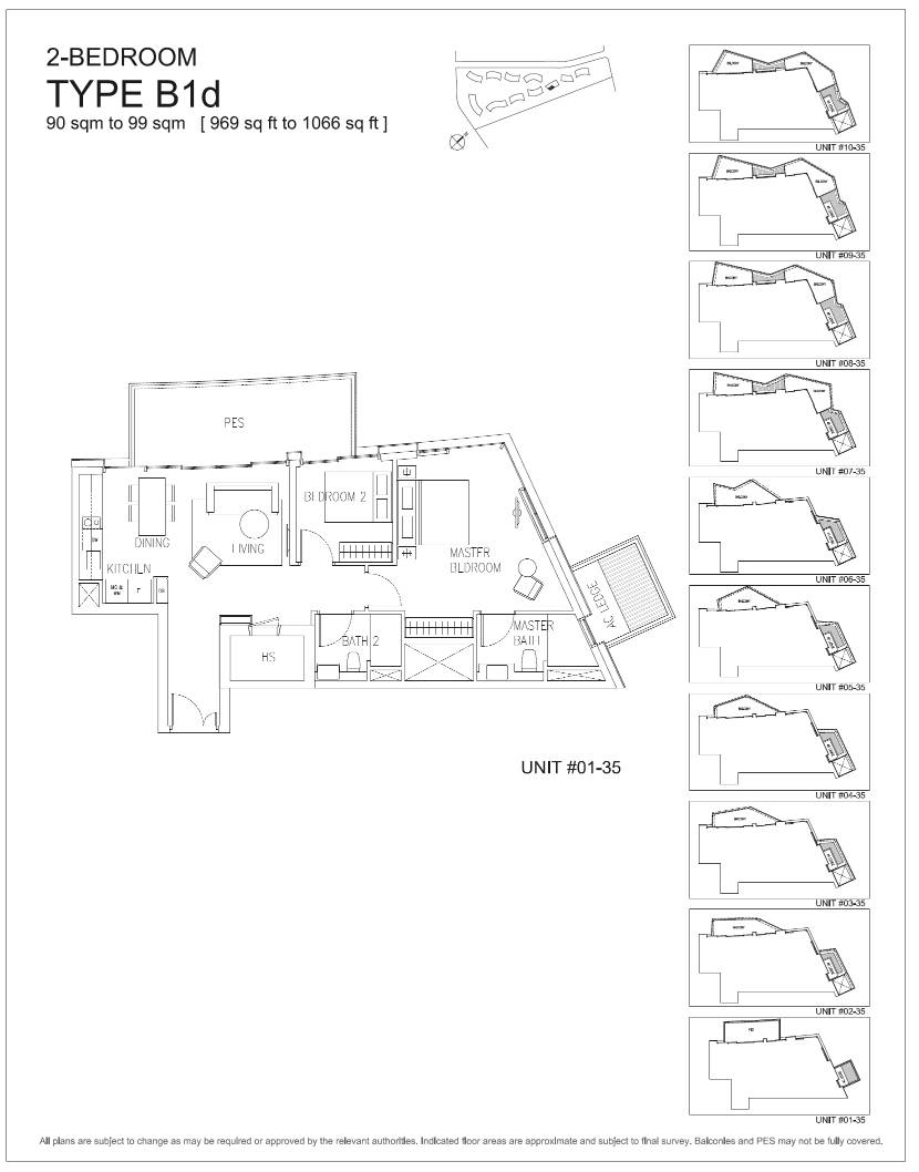 Corals at Keppel Bay 1 Bedroom Floor Plan 9