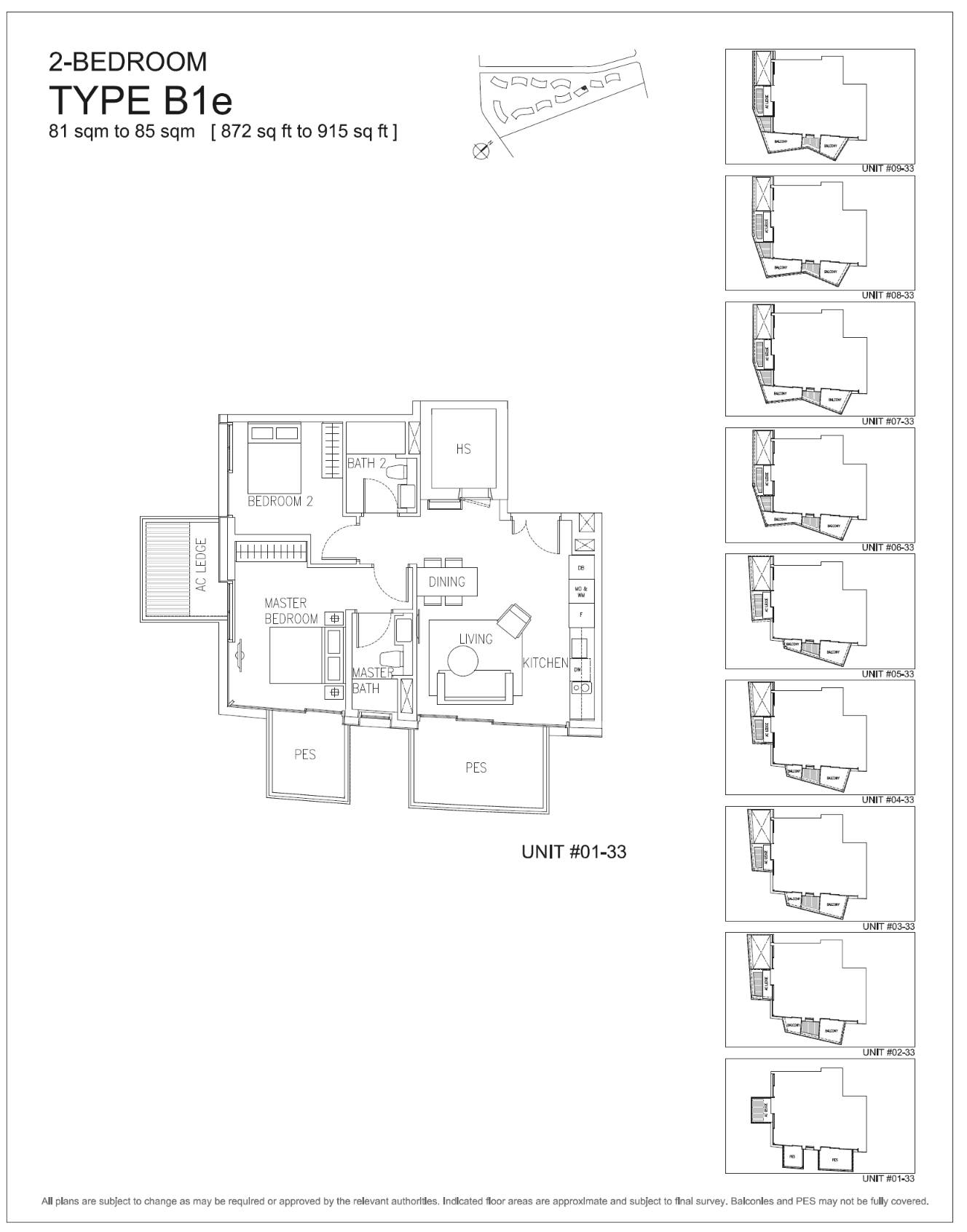 Corals at Keppel Bay 1 Bedroom Floor Plan 10