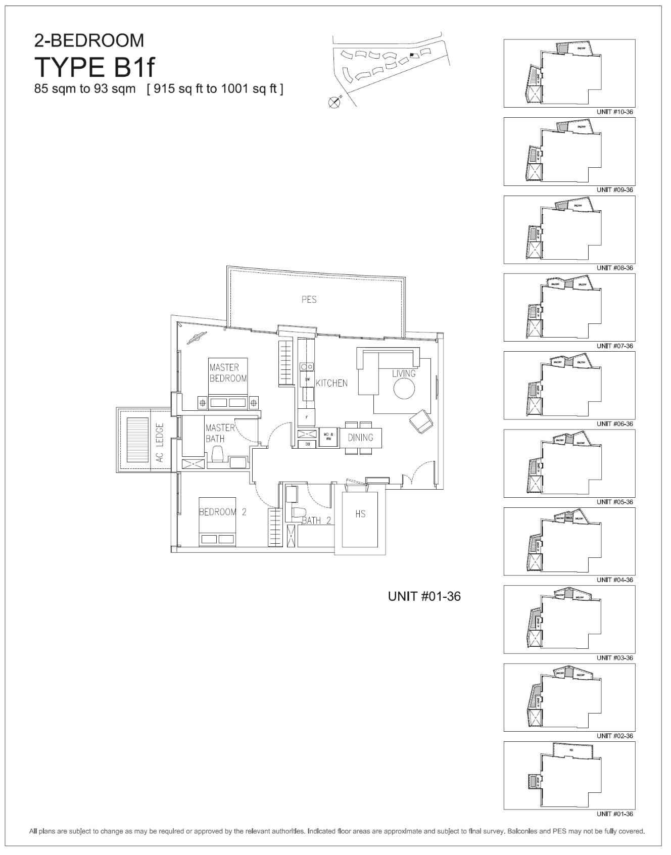 Corals at Keppel Bay 1 Bedroom Floor Plan 11