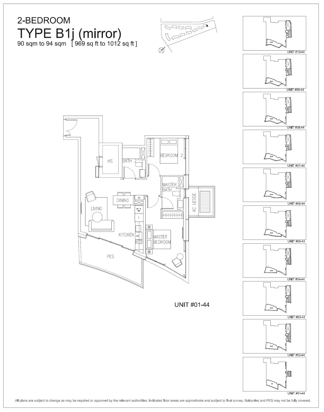 Corals at Keppel Bay 1 Bedroom Floor Plan 15