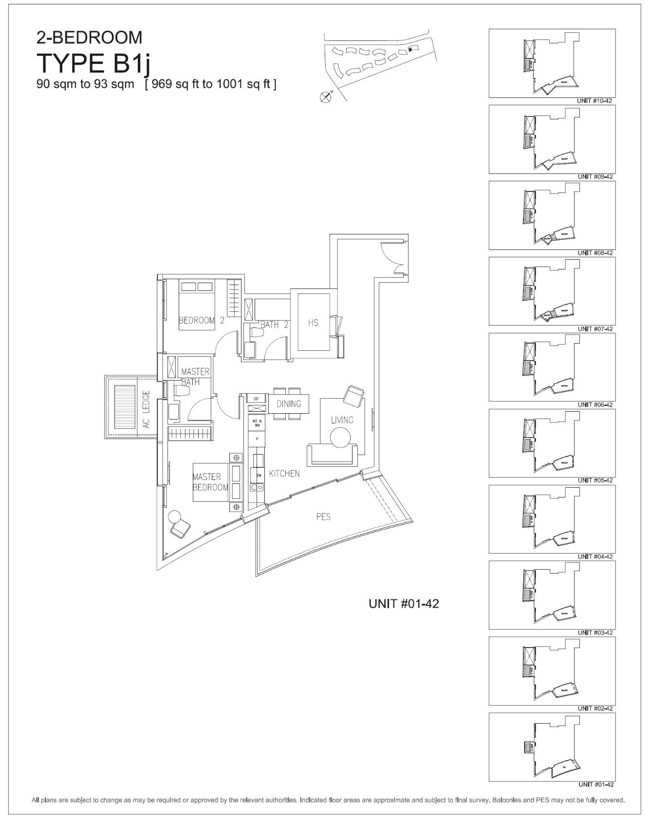 Corals at Keppel Bay 1 Bedroom Floor Plan 16