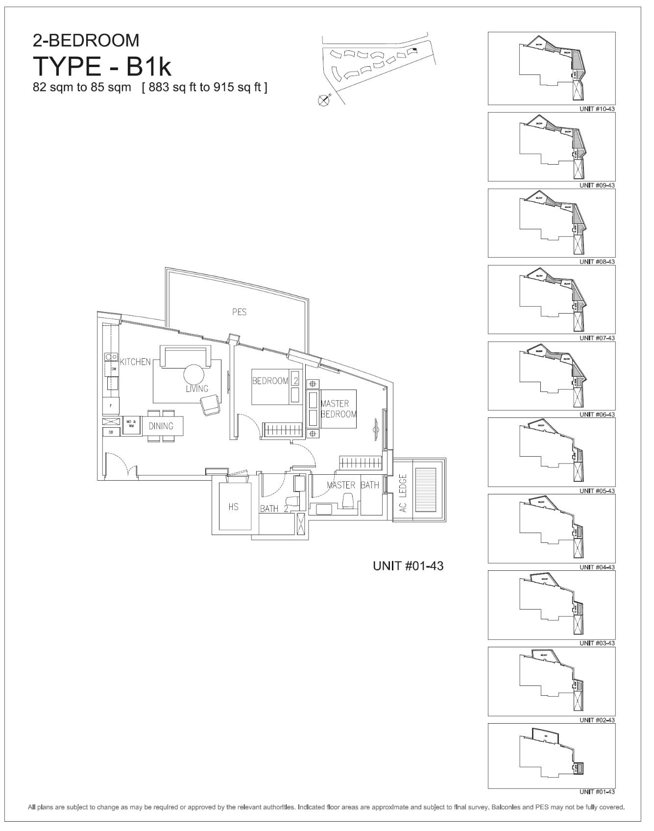 Corals at Keppel Bay 1 Bedroom Floor Plan 17