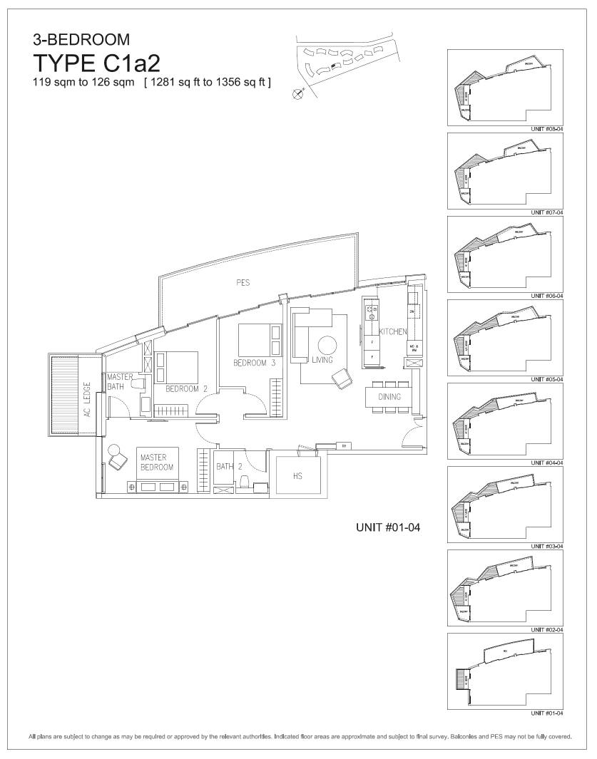 Corals at Keppel Bay 1 Bedroom Floor Plan 19