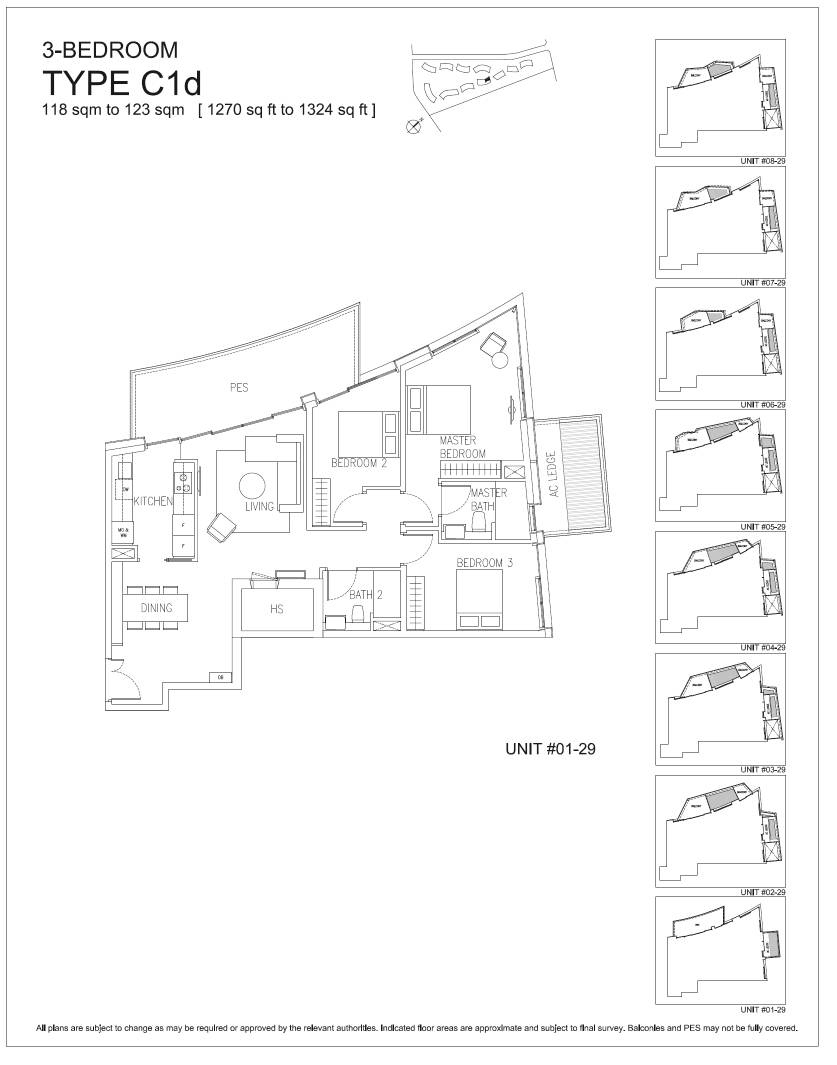Corals at Keppel Bay 1 Bedroom Floor Plan 22