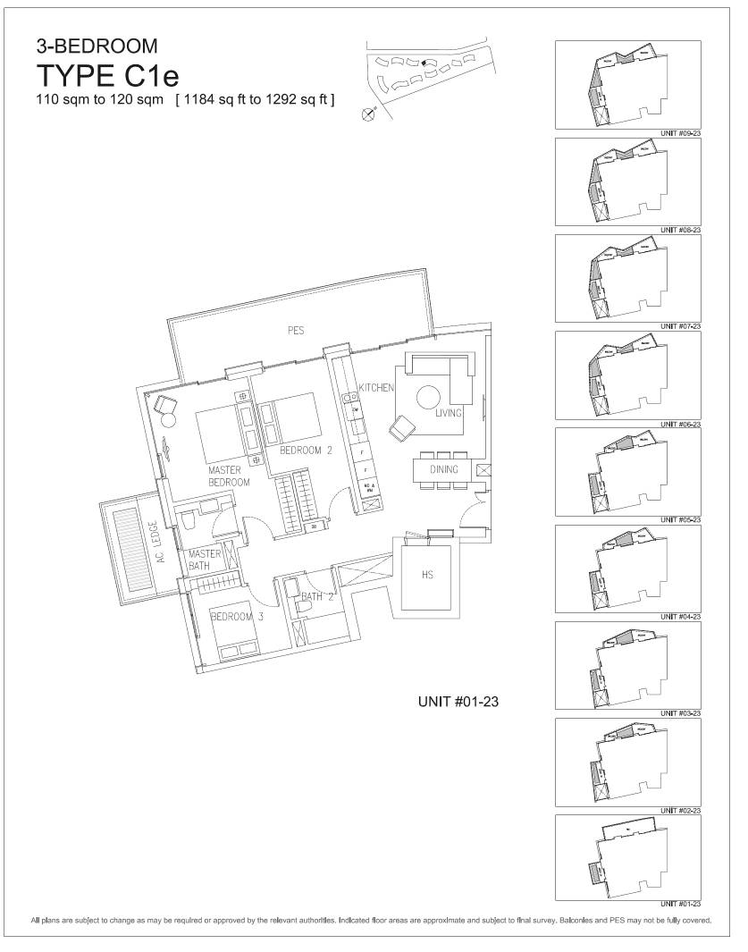 Corals at Keppel Bay 1 Bedroom Floor Plan 23