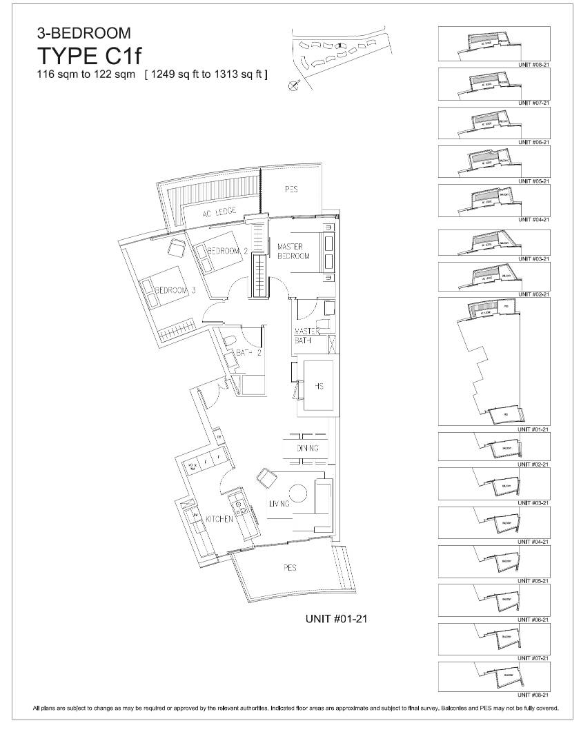 Corals at Keppel Bay 1 Bedroom Floor Plan 24