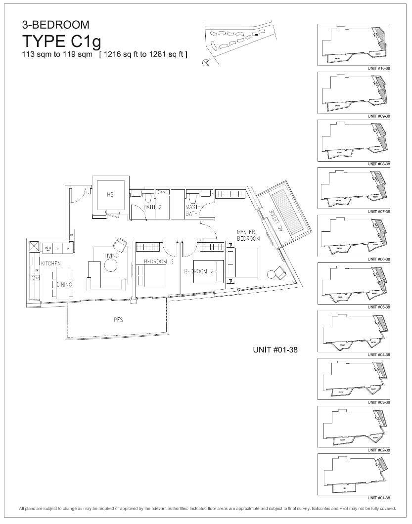 Corals at Keppel Bay 1 Bedroom Floor Plan 25